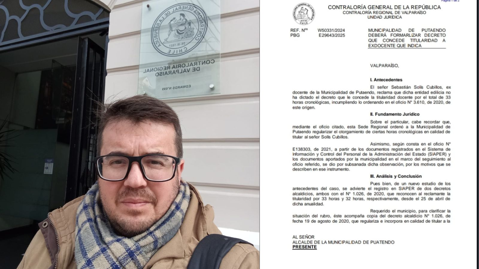 Declaración Pública del Profesor Sebastián Solís Cubillos: Abandono de Deberes del Alcalde de Putaendo